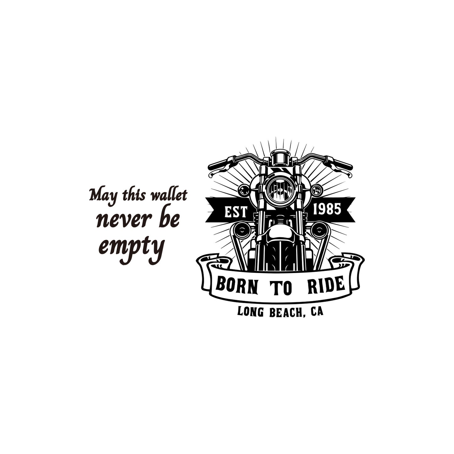 Father's Day Harley Motorbike Leather Wallet Engraving