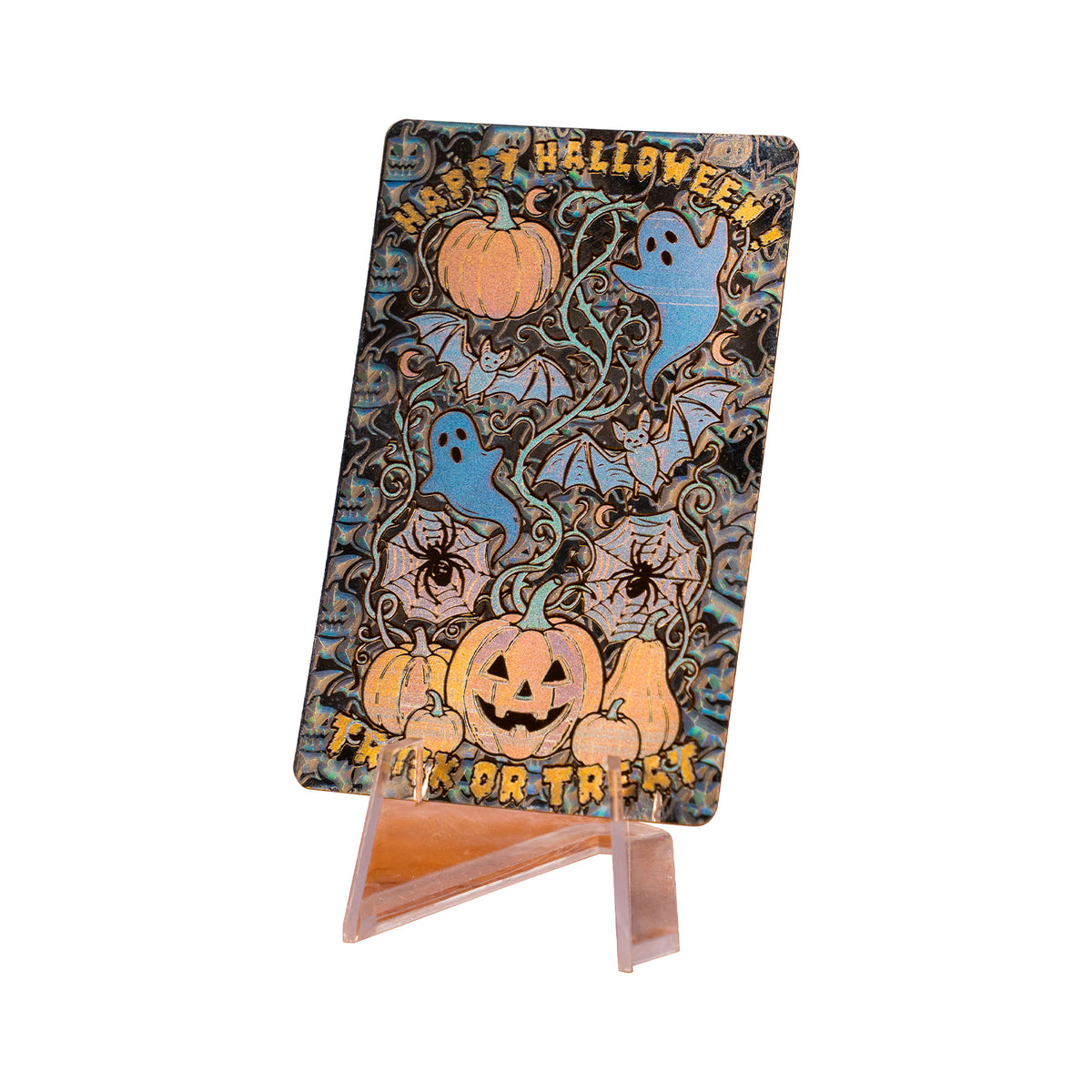 Halloween Metal Card Color Engraving