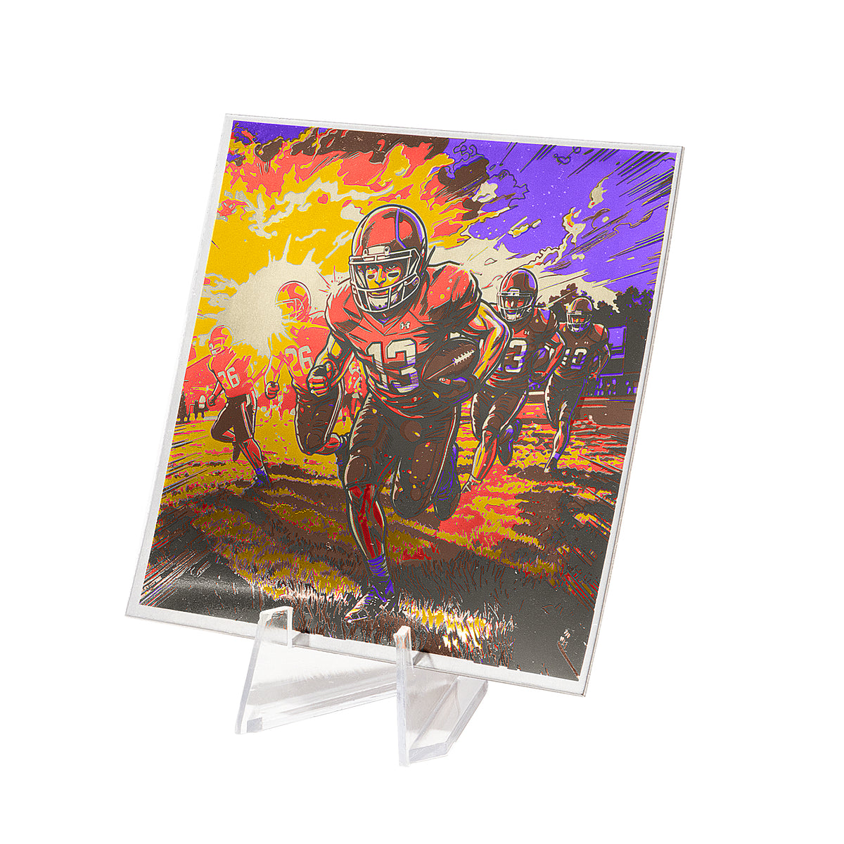 Football Stainless Steel Color Engraving