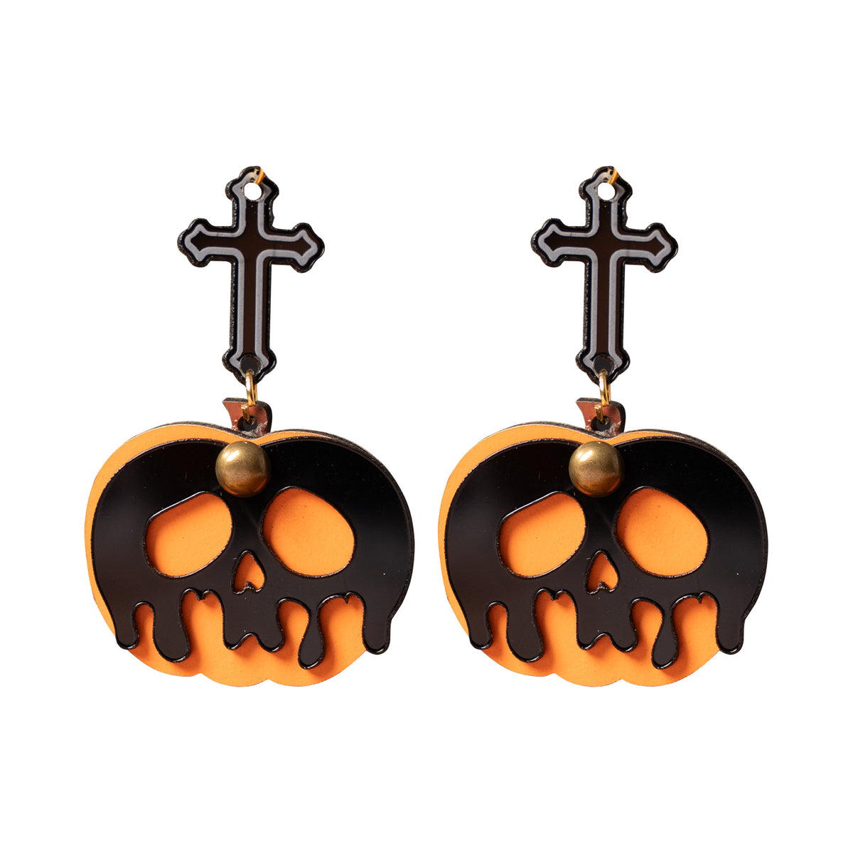 Melting Venom Pumpkin Earrings