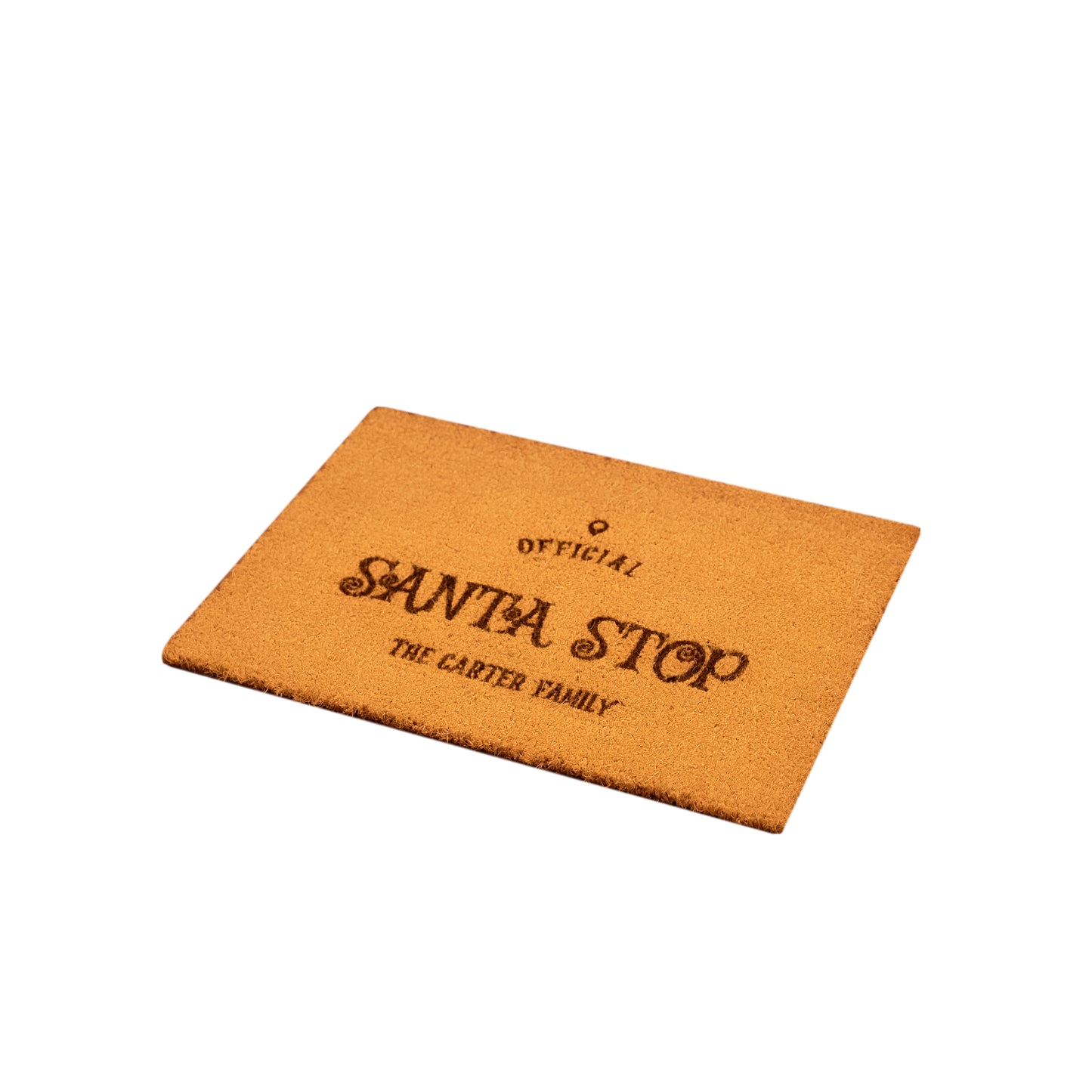 Christmas Themed Coir Door Mat Pattern Engraving
