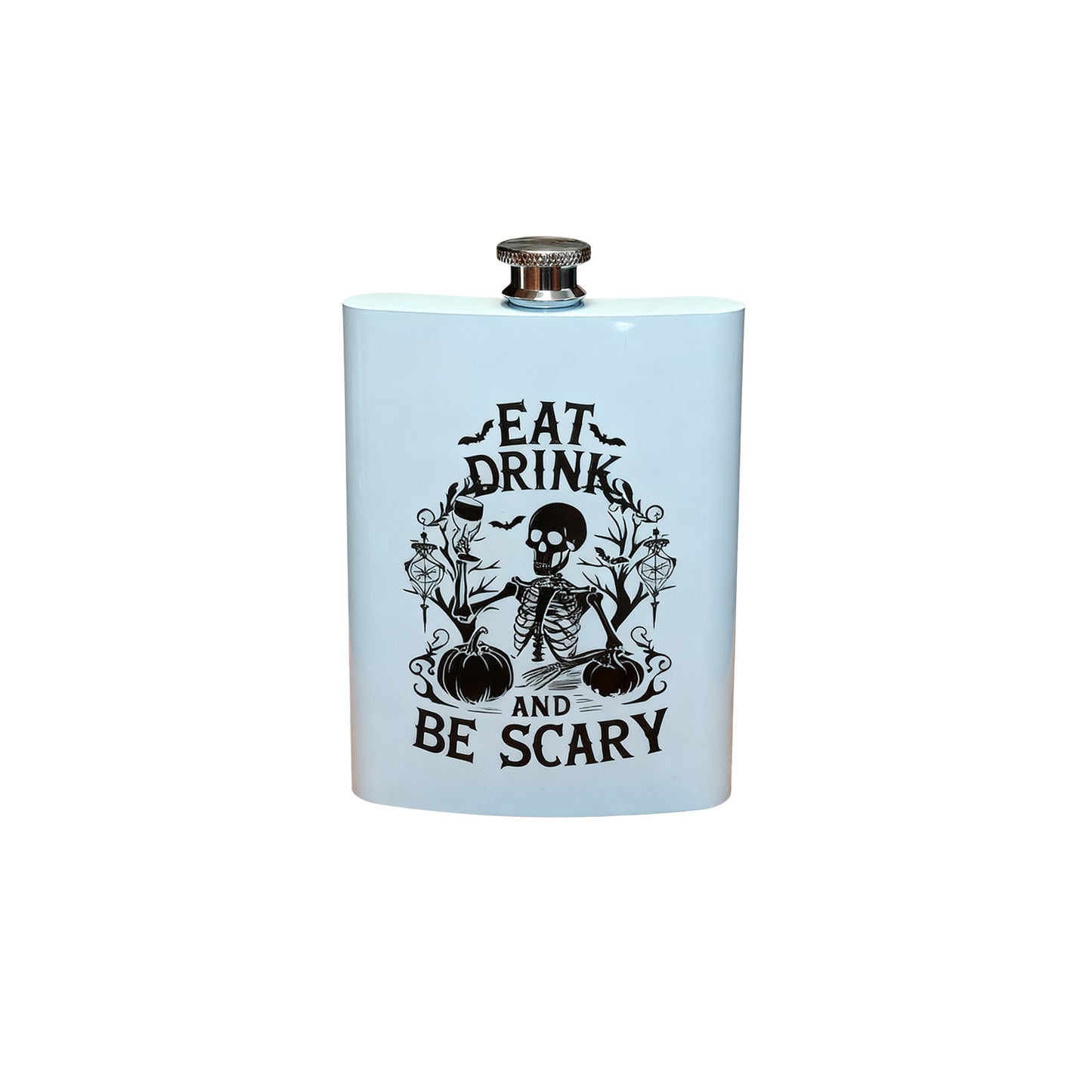 Halloween Metal Flask Engraving