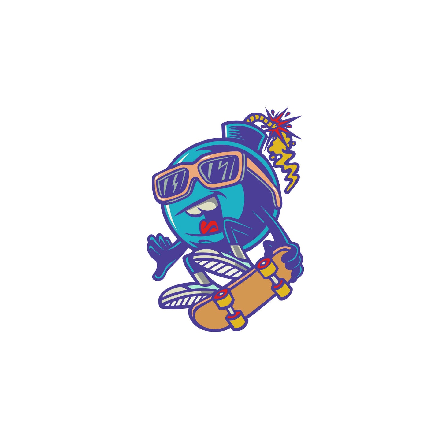 Skateboard Bomber Titanium Pencil Case Colorful Engraving