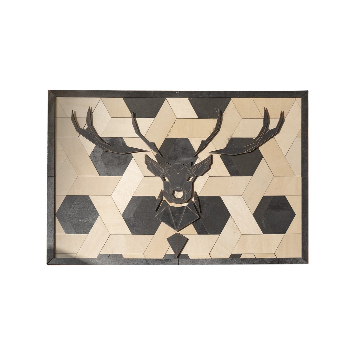 Deer head collage decoration painting