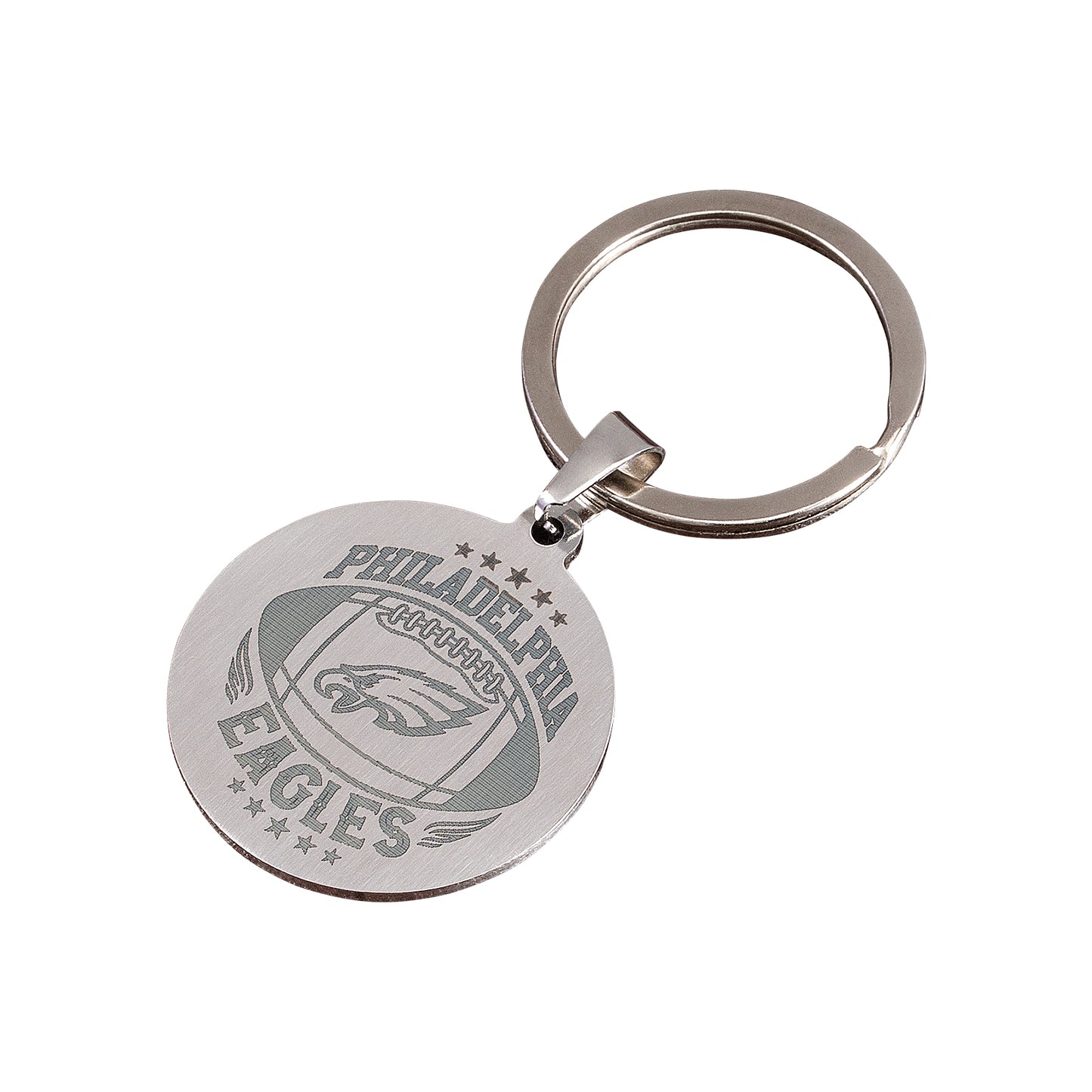 Football Team Logo Stainless Steel Keychain Engraving