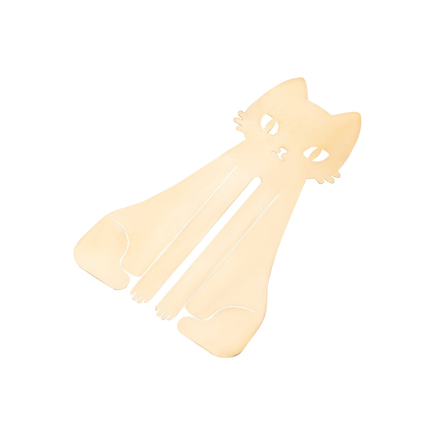 Cat brass bookmark cutting