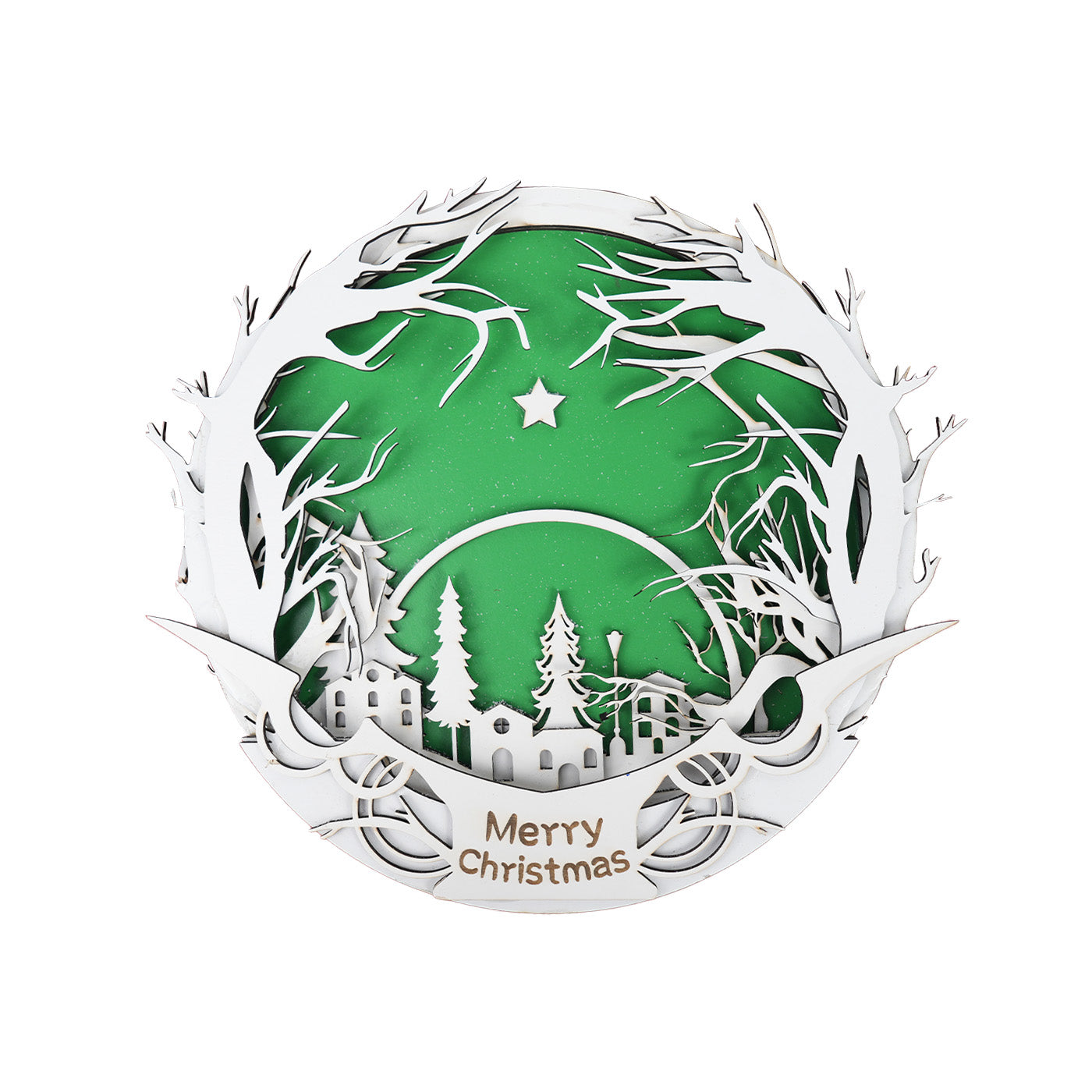 Multi-layered Christmas round decoration