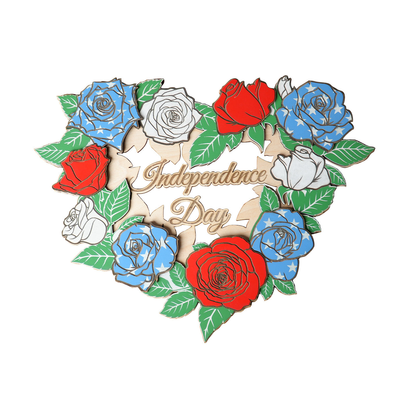 Independence Day Heart shaped wreath