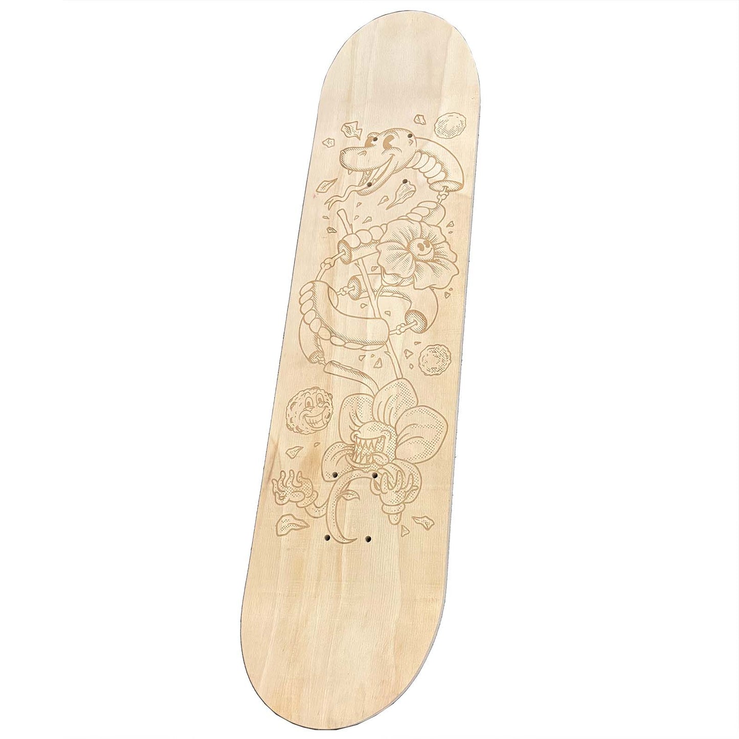 Art Illustration Skateboard Surface Engraving