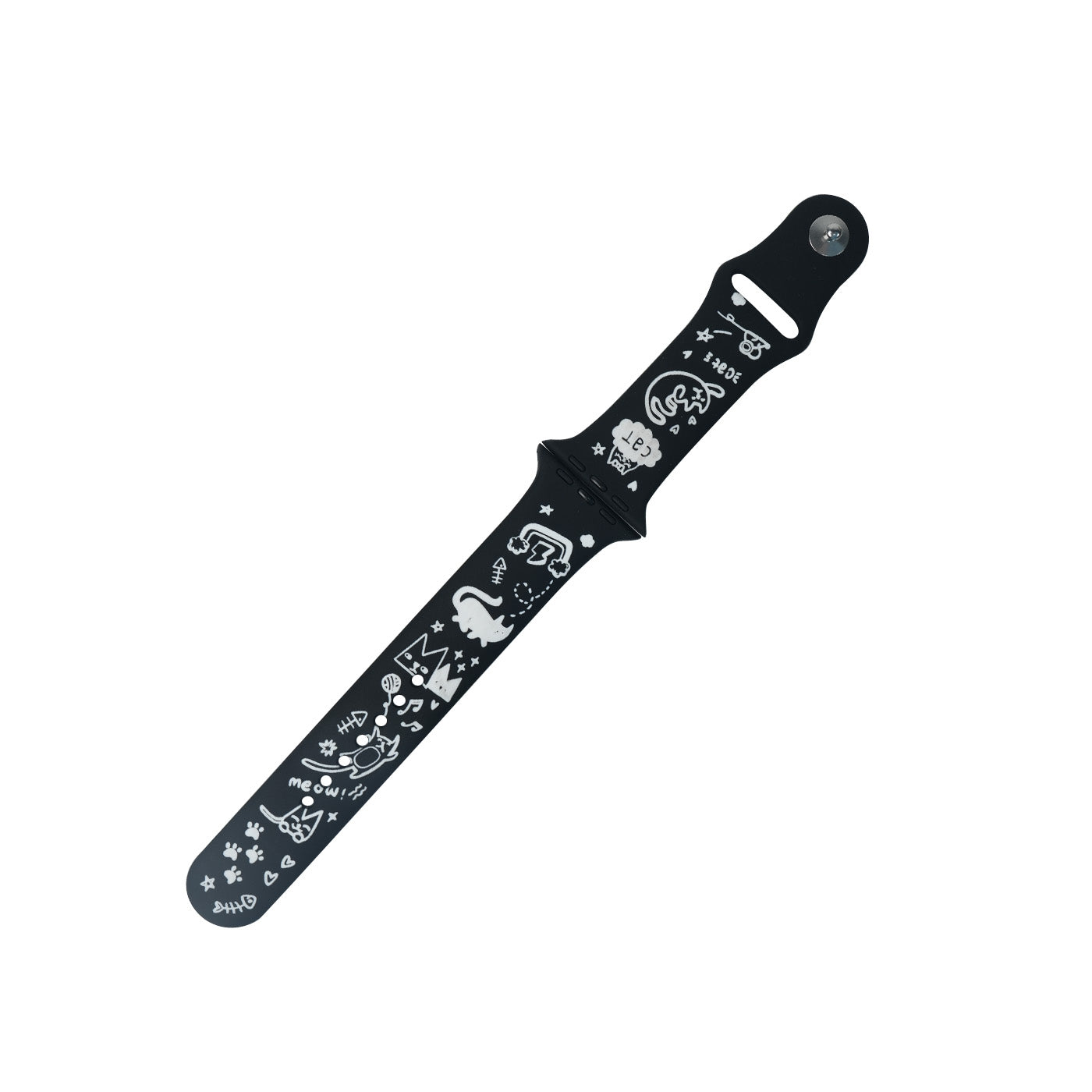 Kitten Cat Theme Watch Band Strap Pattern Engraving