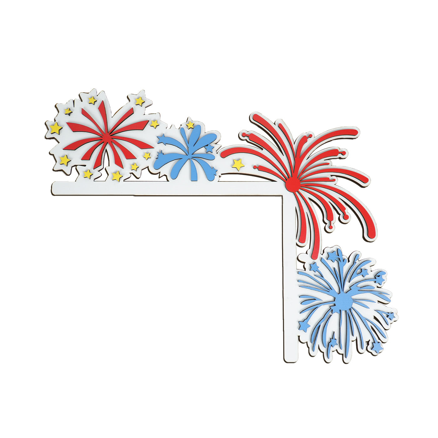 Independence Day Wooden Fireworks Door Corner Decoration