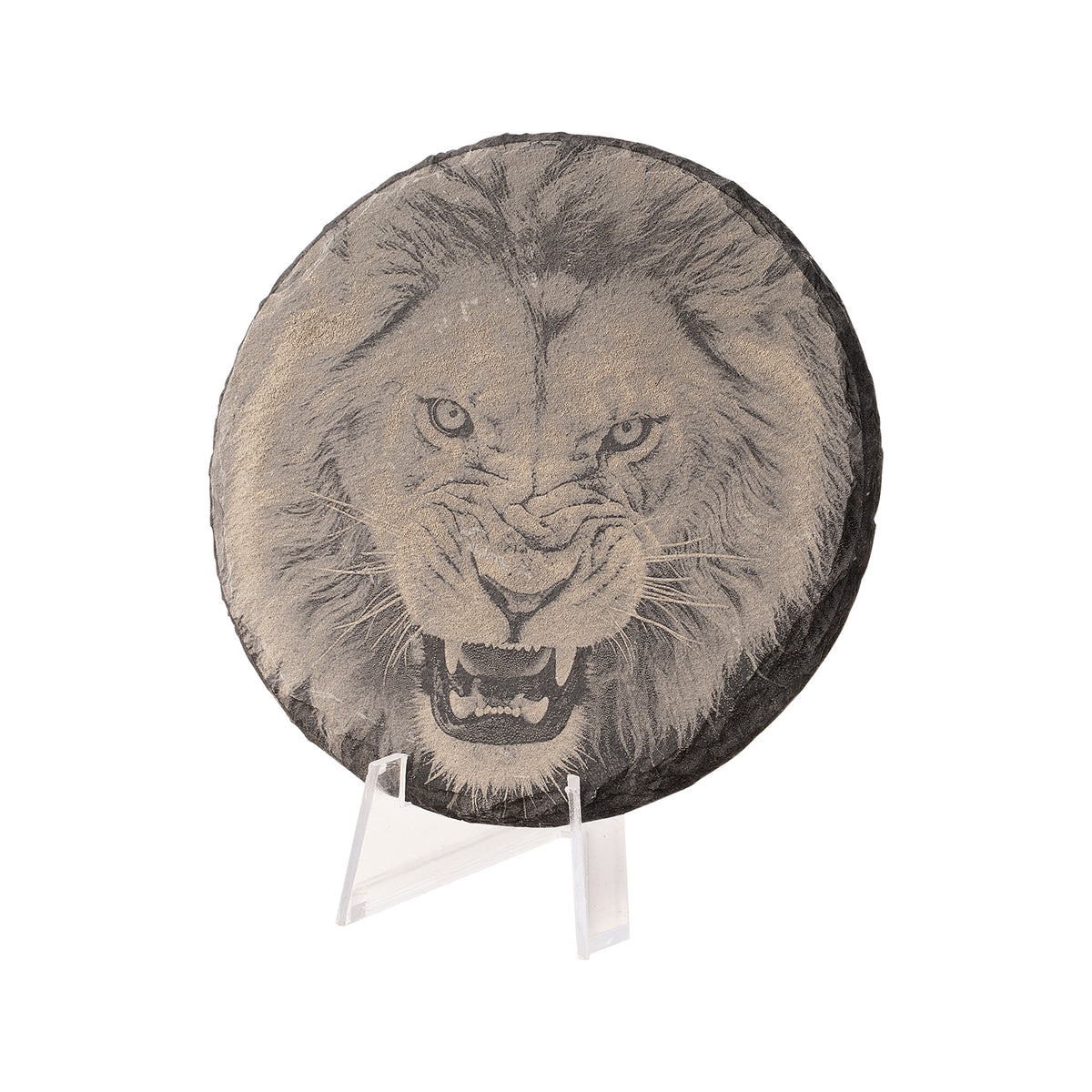 Roaring Lion Slate Coaster precision engraving