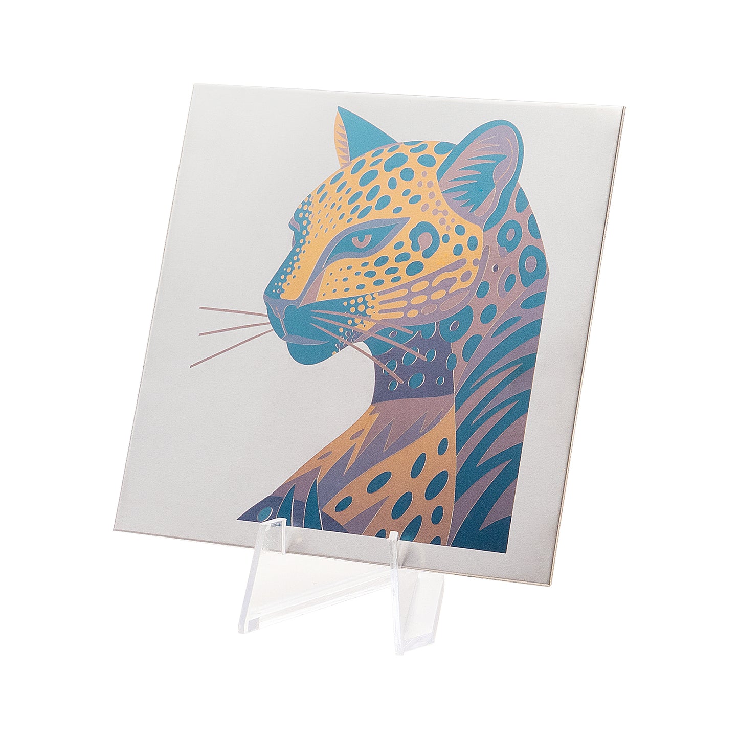 Leopard Stainless Steel Color Engraving