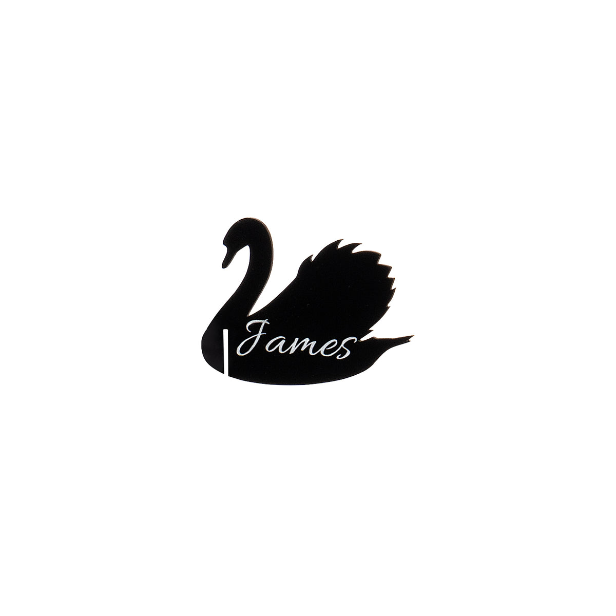 Swan wedding glass tags