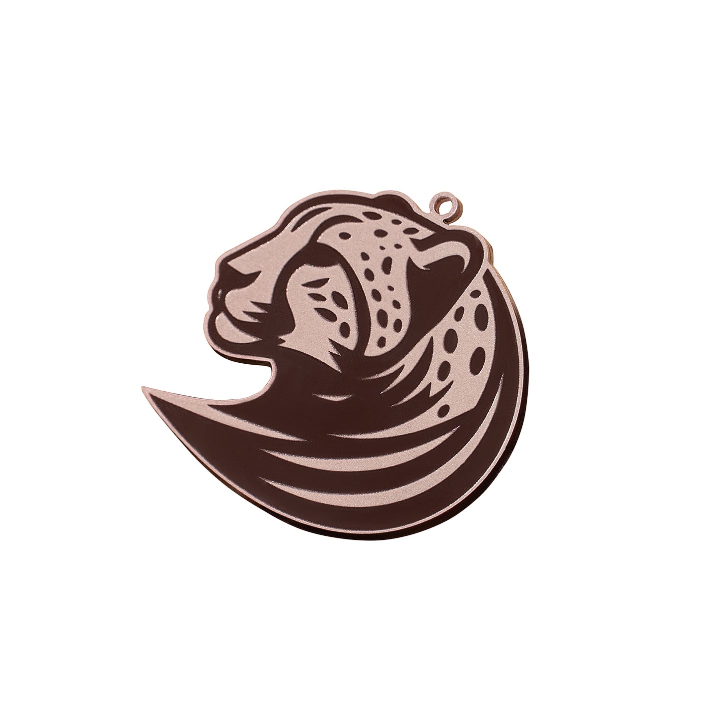Acrylic Cheetah Pendant Graphic Cut Engraving