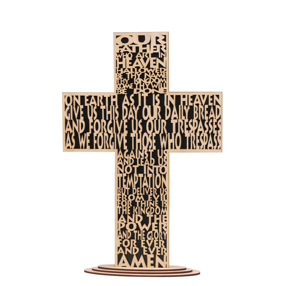 Our Father Cross With Lord's Prayer