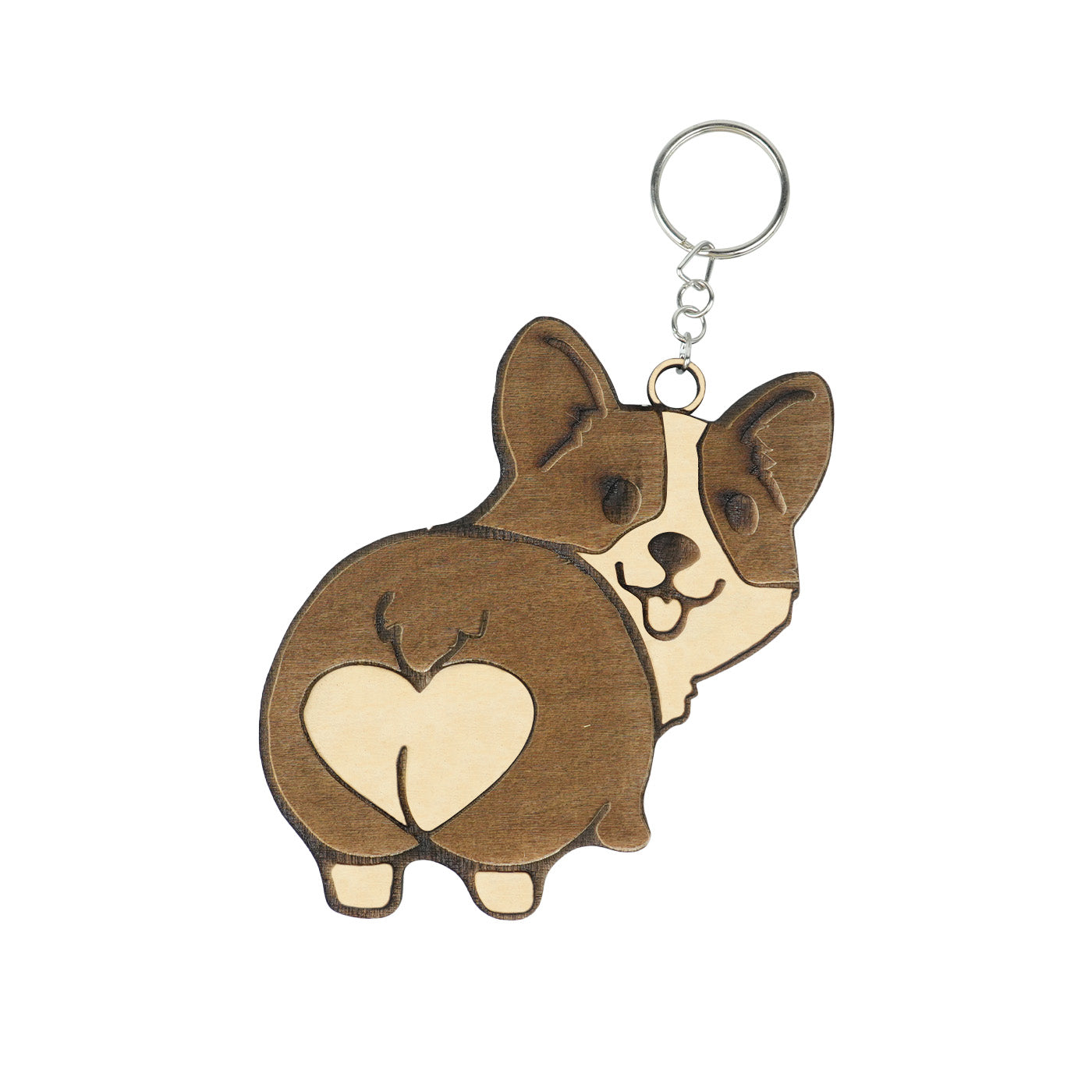 Pet Dog Corgi Keychain