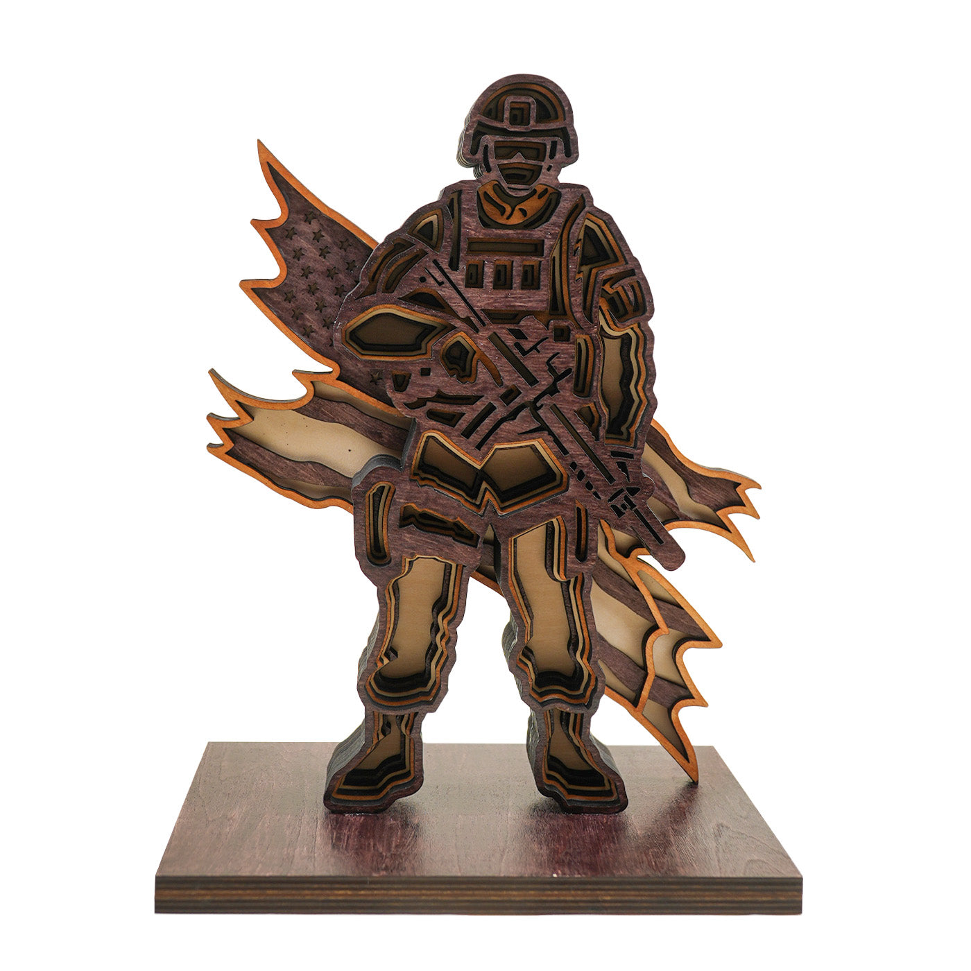 Independence Day Wooden Soldier Ornament