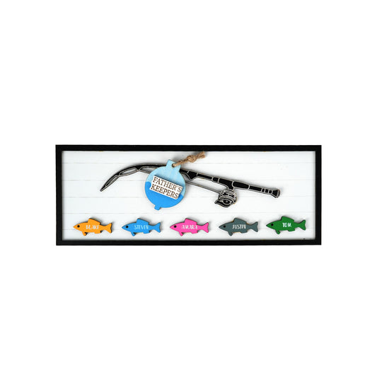 Fathers Day Wooden Fishing Wall Art