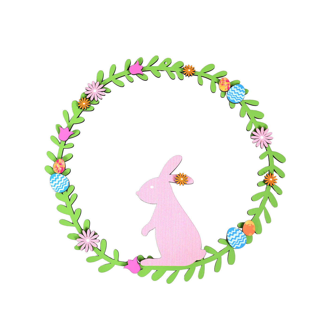 Easter Bunny Wood Wreath