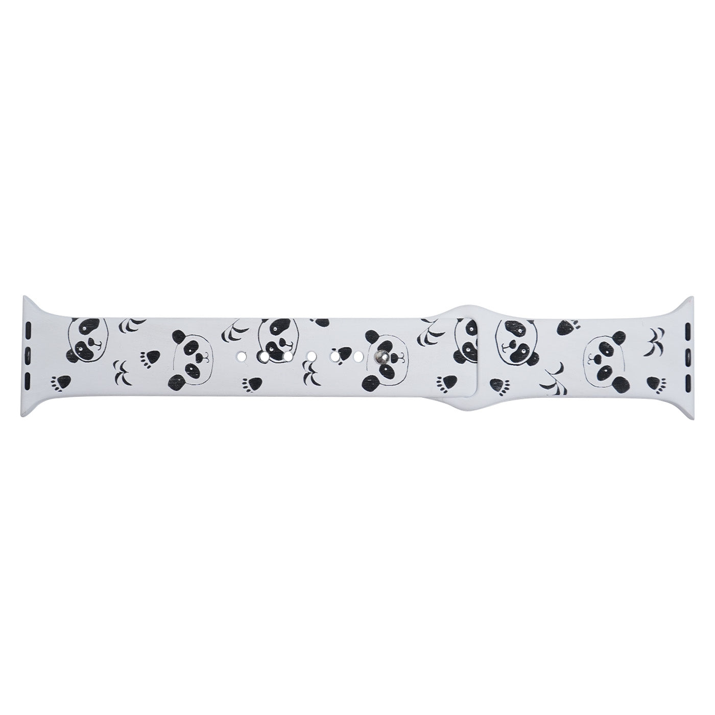 Cute Panda Silicone Watchband Engraving