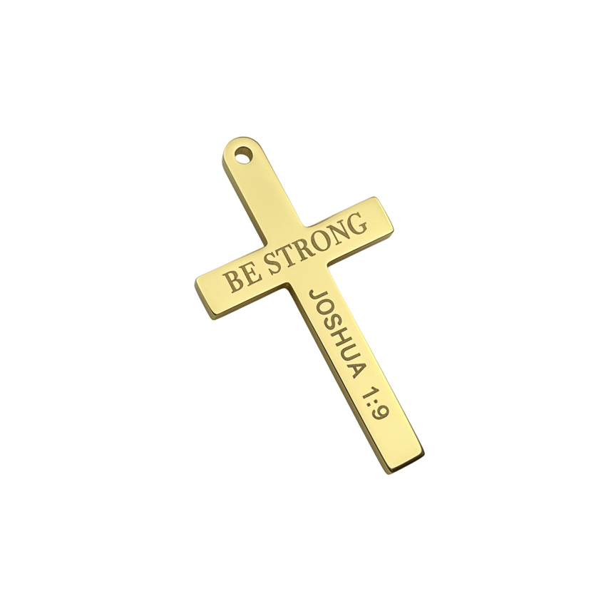 Gold Cross Pendant Engraving
