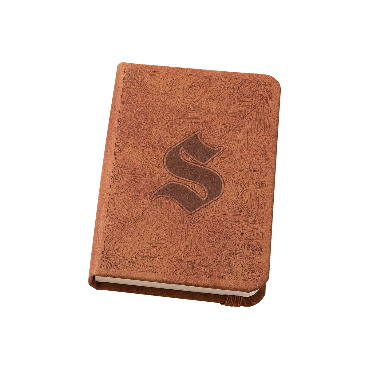 Initial notebook with floral pattern Engraving