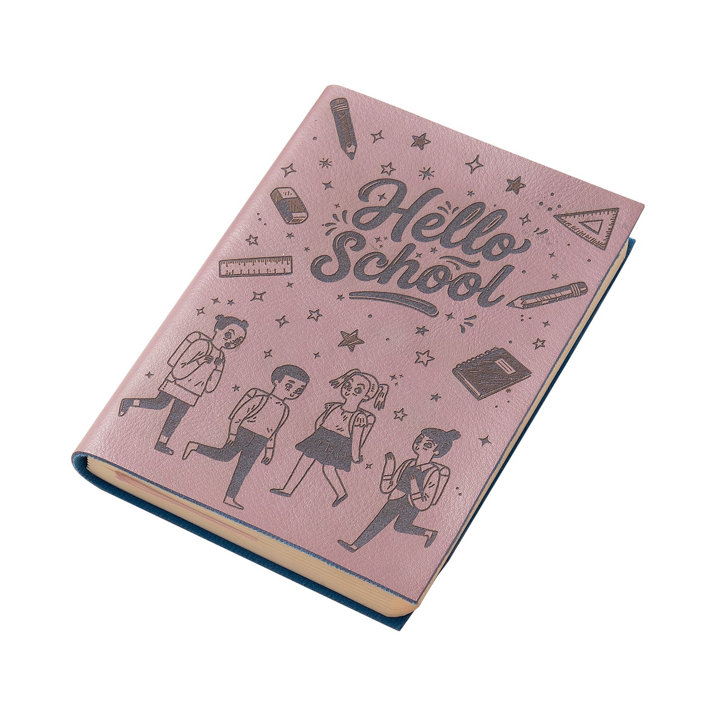 School illustration leather notebook Engraving