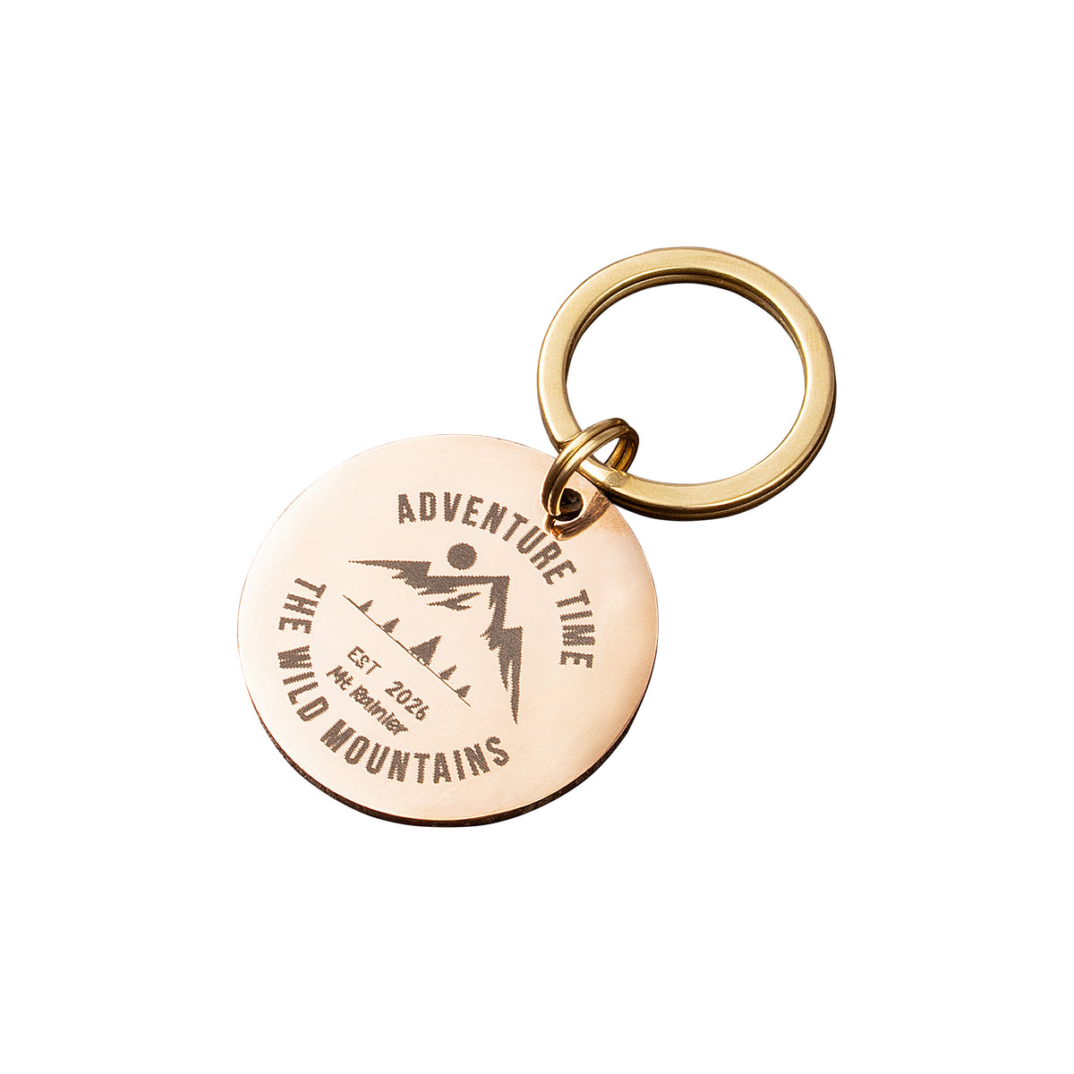 Adventurer Keychain Stainless Steel Engraving