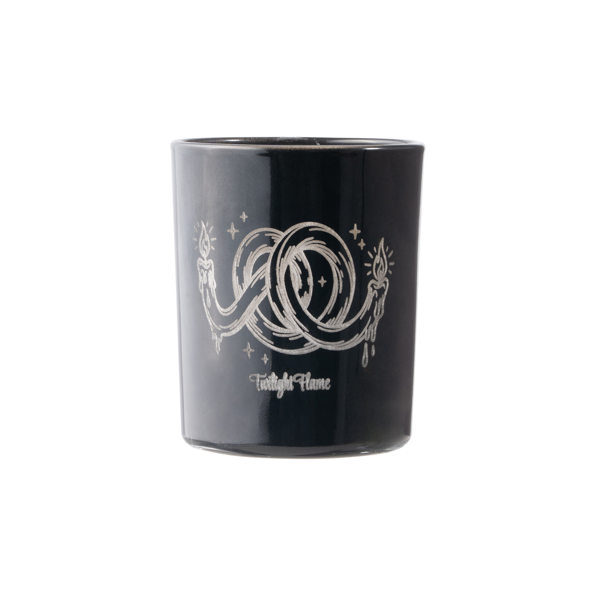 Twilight Flame Candle Holder Glass Engraving