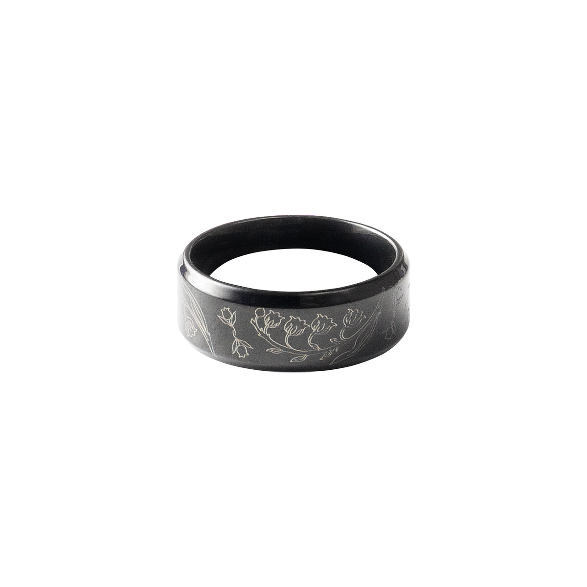 Lily-of-the-valley engraved ring
