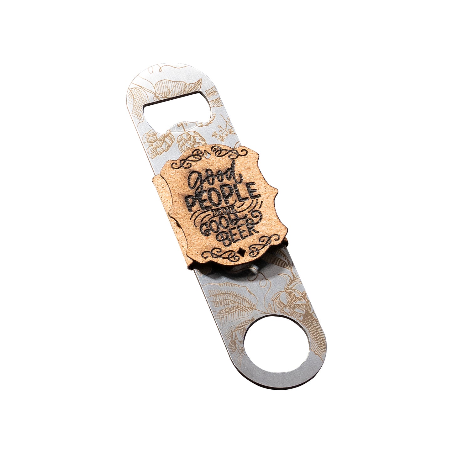 Stainless Steel Leather Bottle Opener Engraving