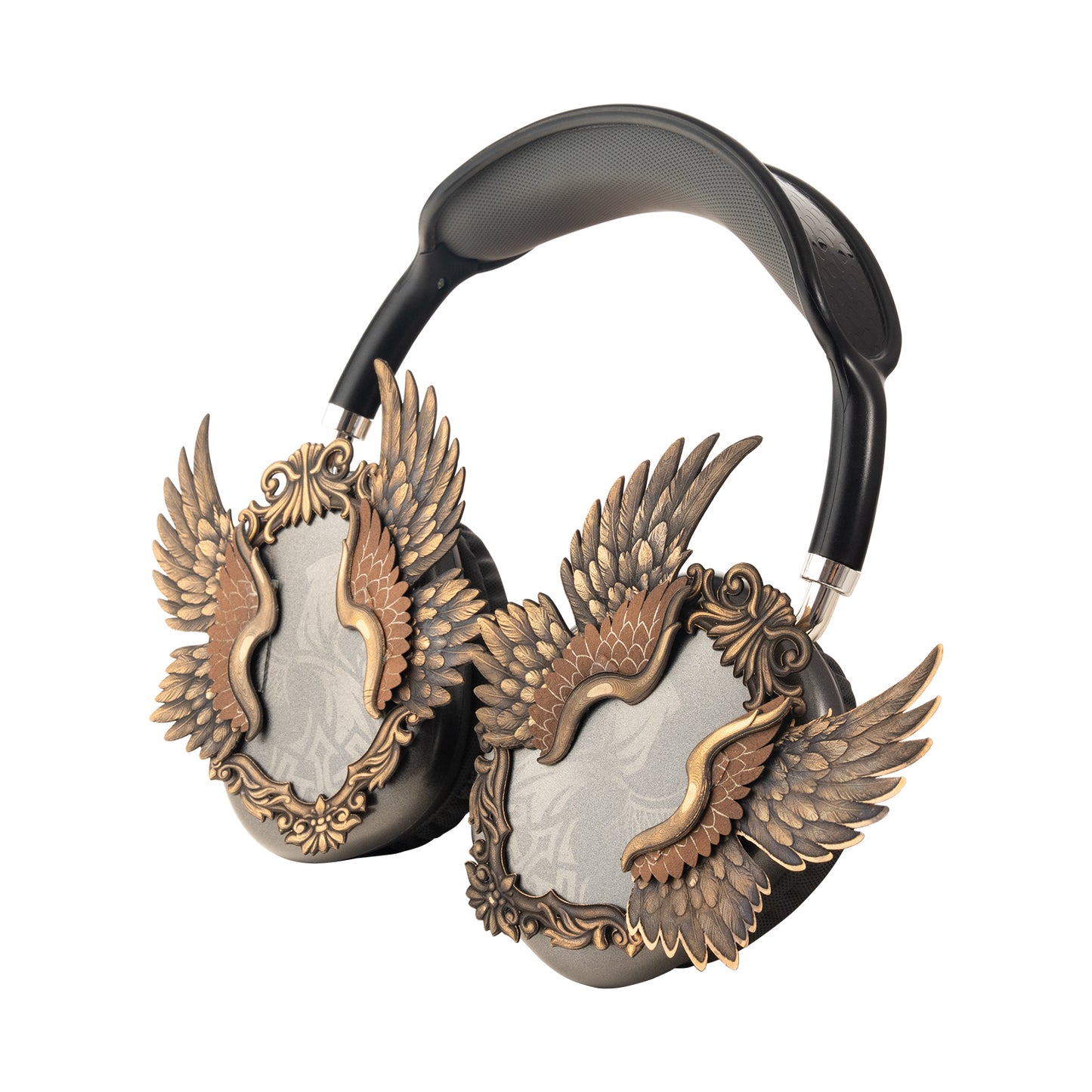Gaming Headphones Metal Wings Engraving