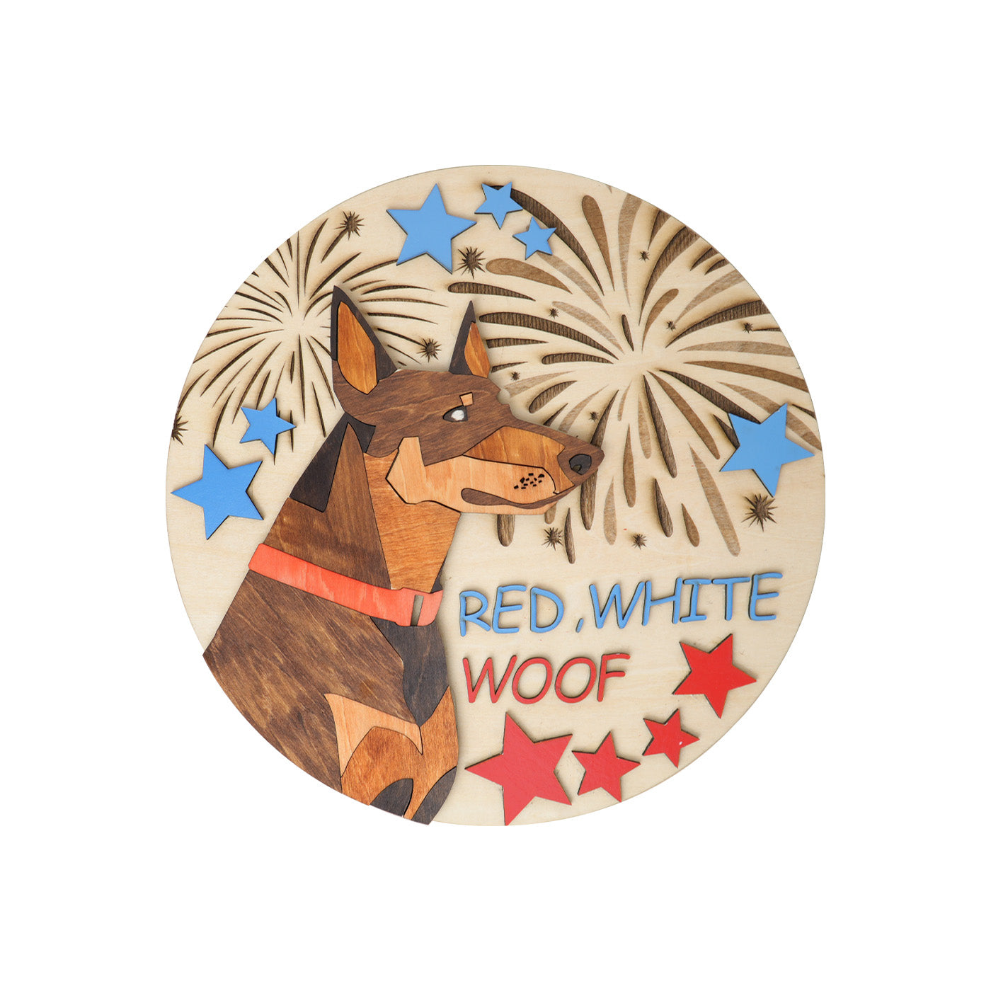 Independence Day Cute Dog Wall Decor