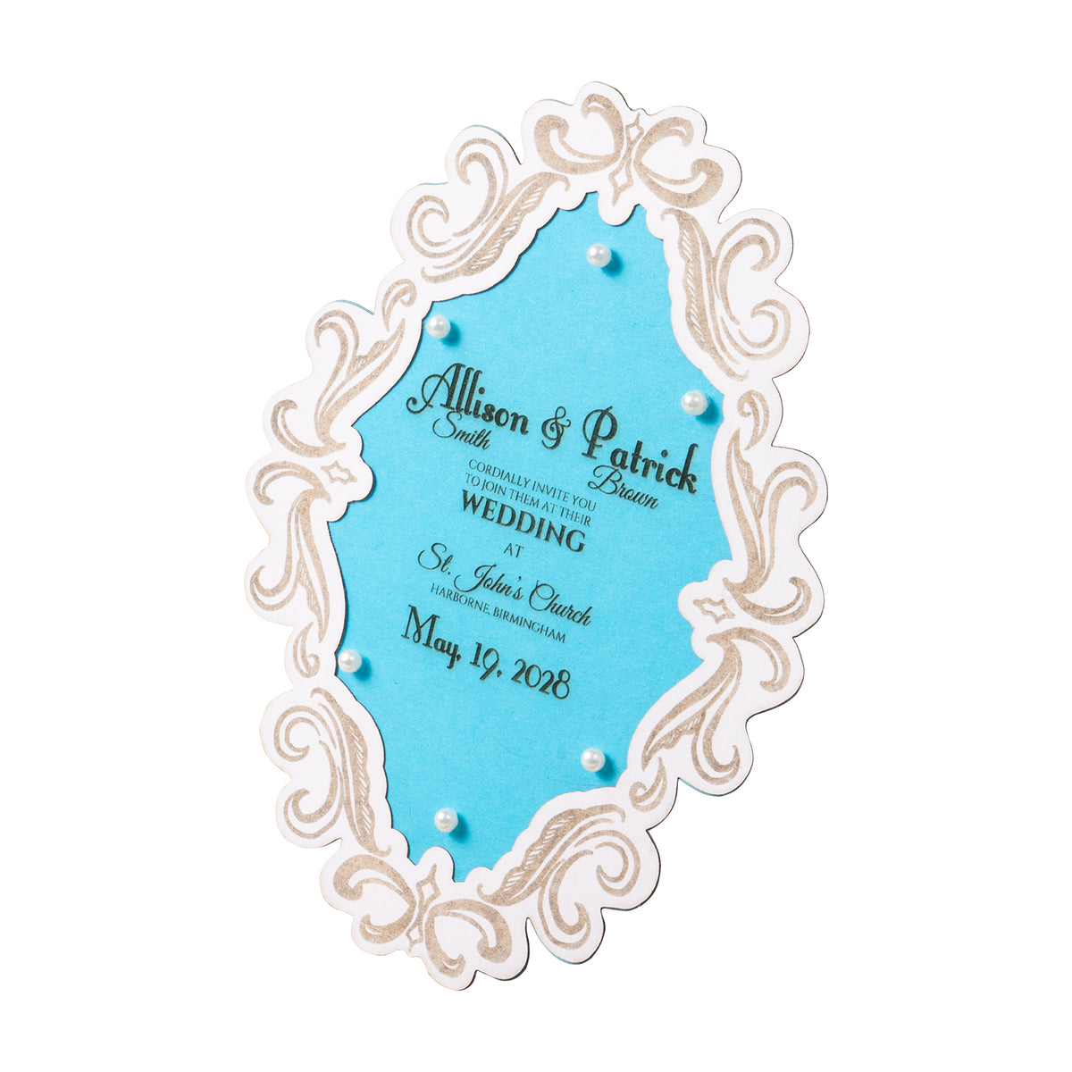 Vintage Wedding Invitation Card