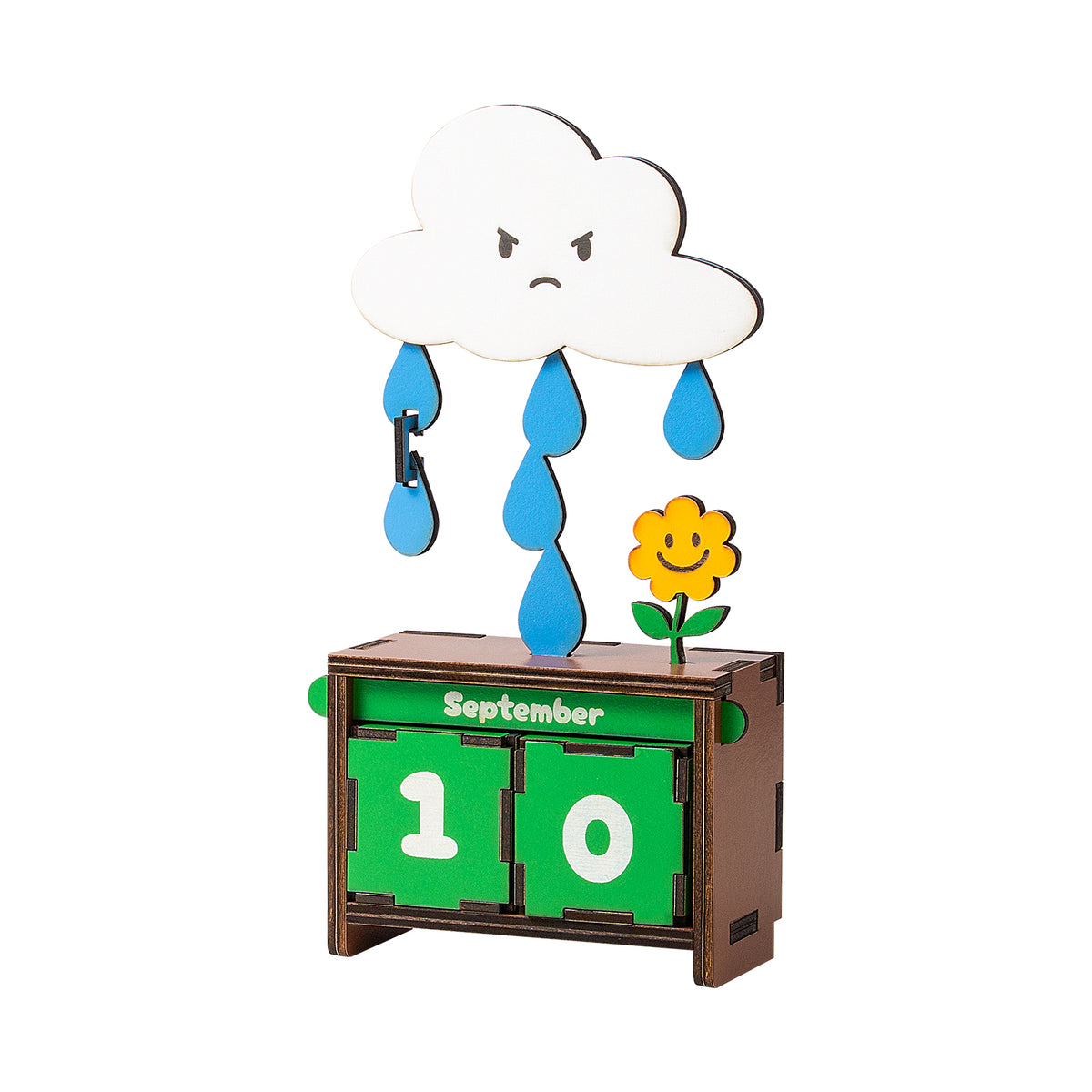 Smiling Flower Rainy Day Desktop Calendar