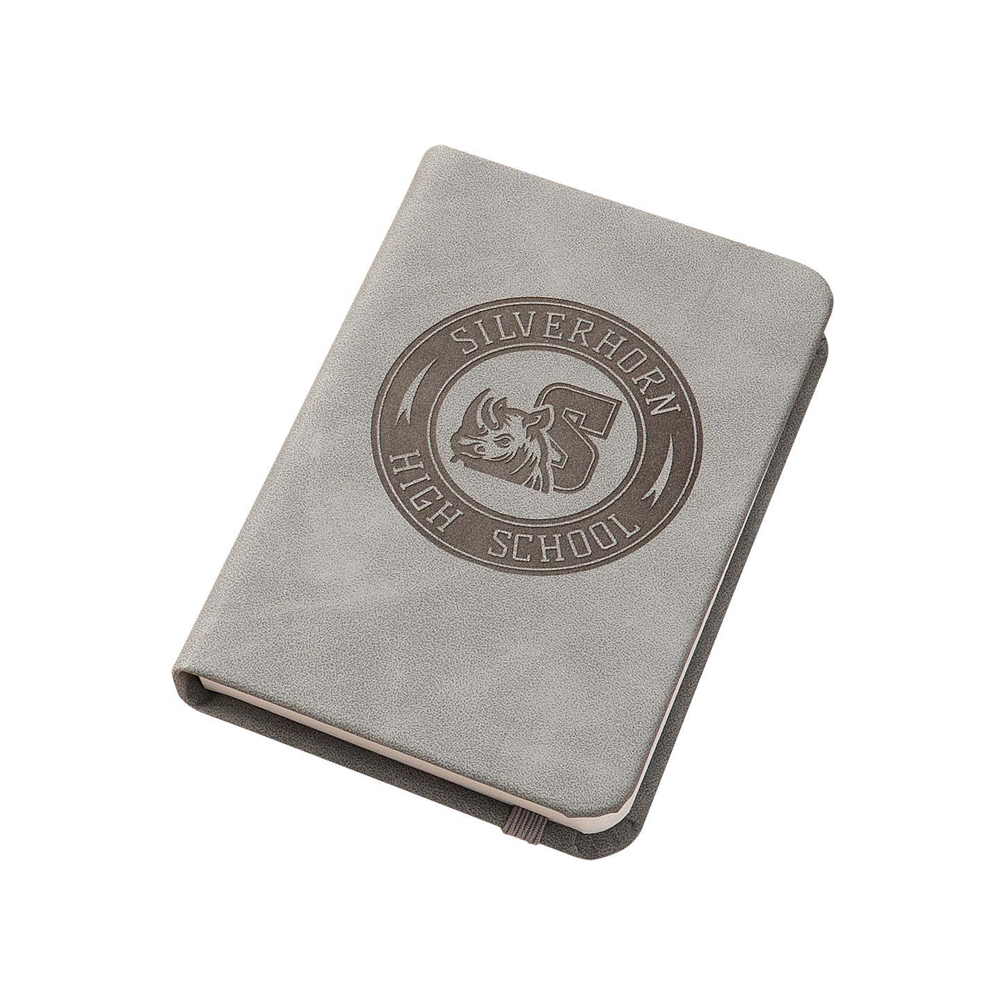 High School Emblem PU Leather Notebook engraving