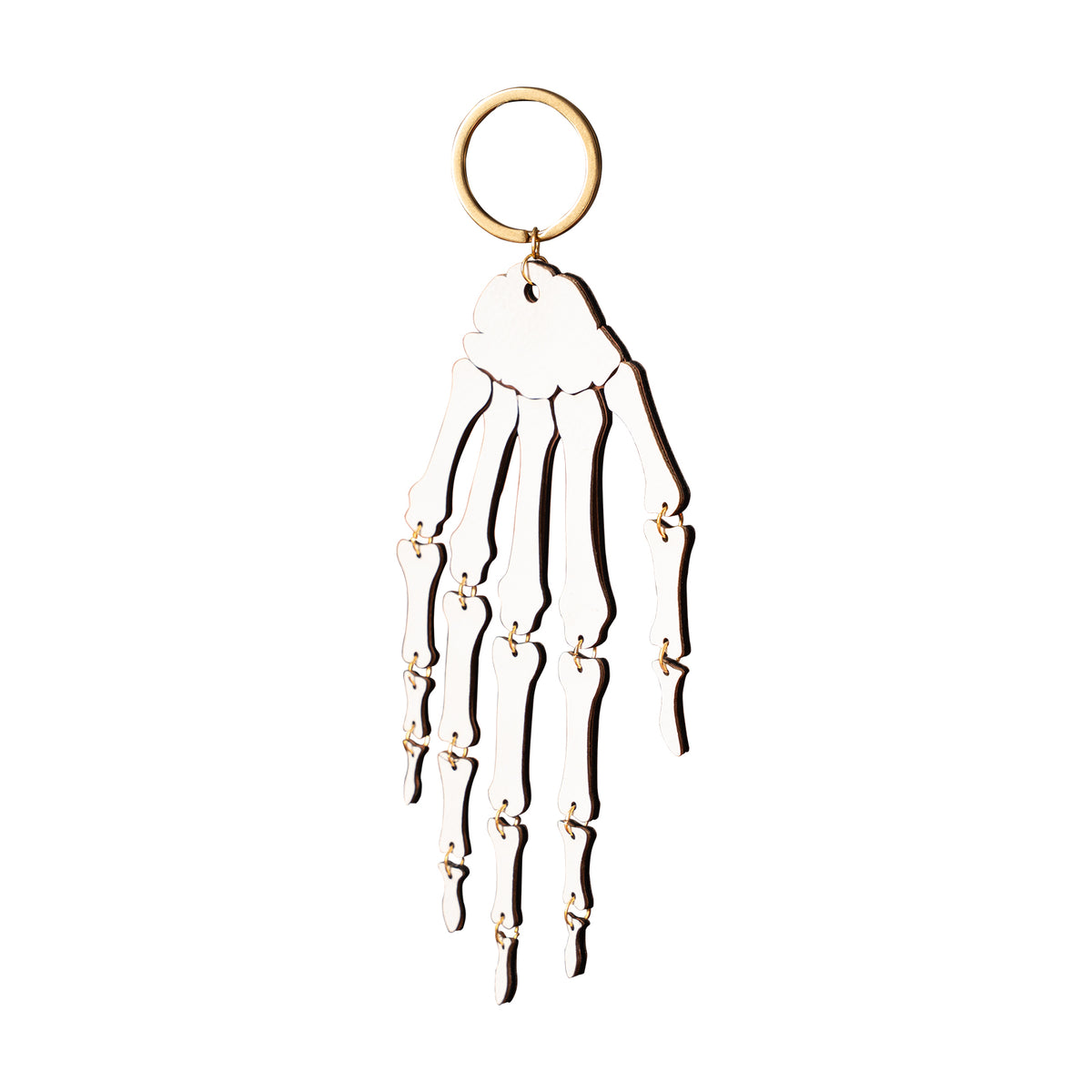 Halloween Skeleton Hand Charm Keyring