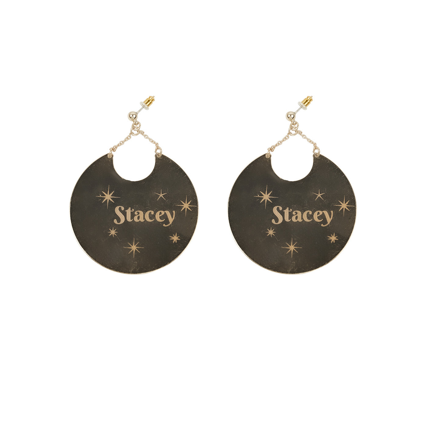 Customized Name Earrings Engraving