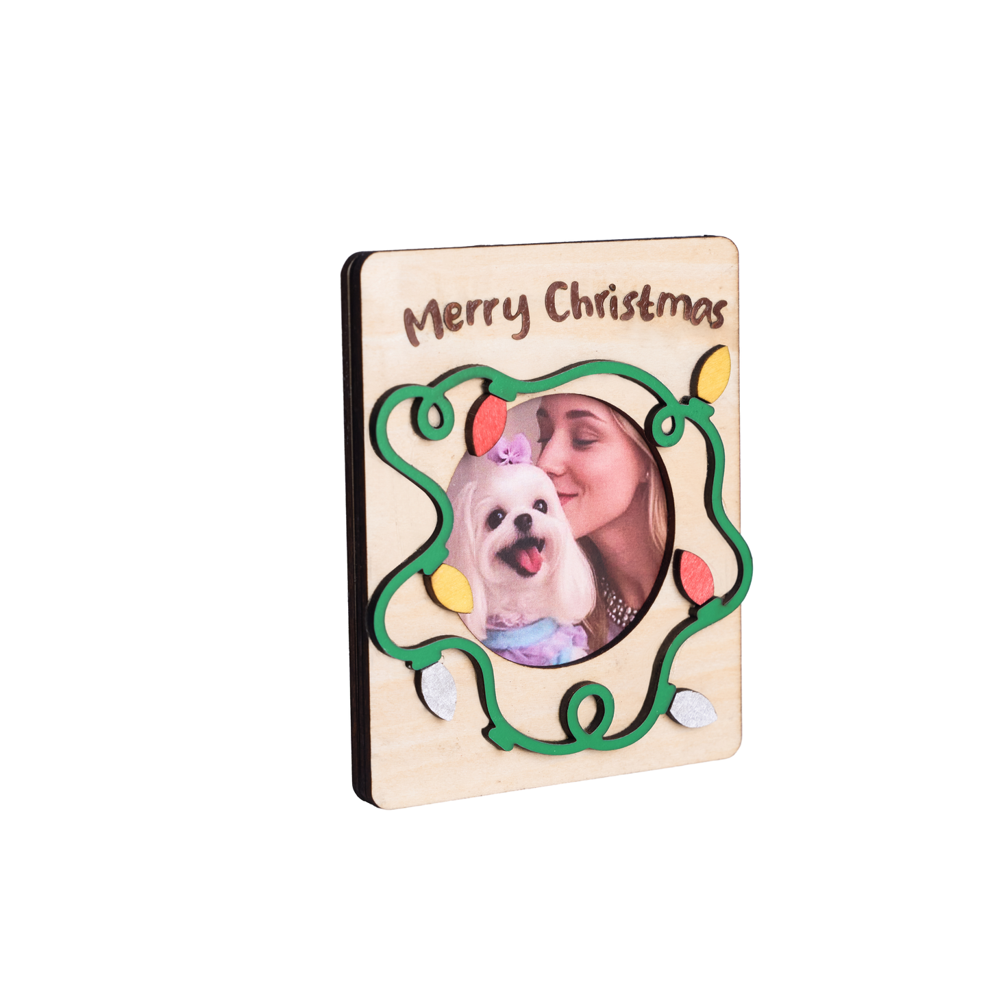 Christmas Themed Wooden Photo Frame