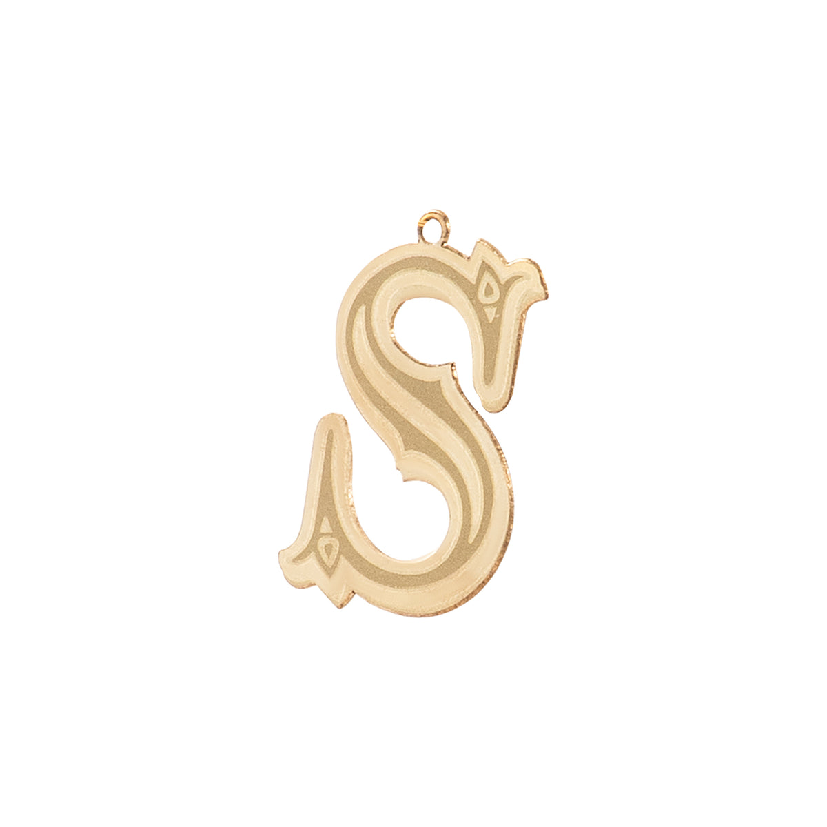 Initial Brass Pendant Engraving