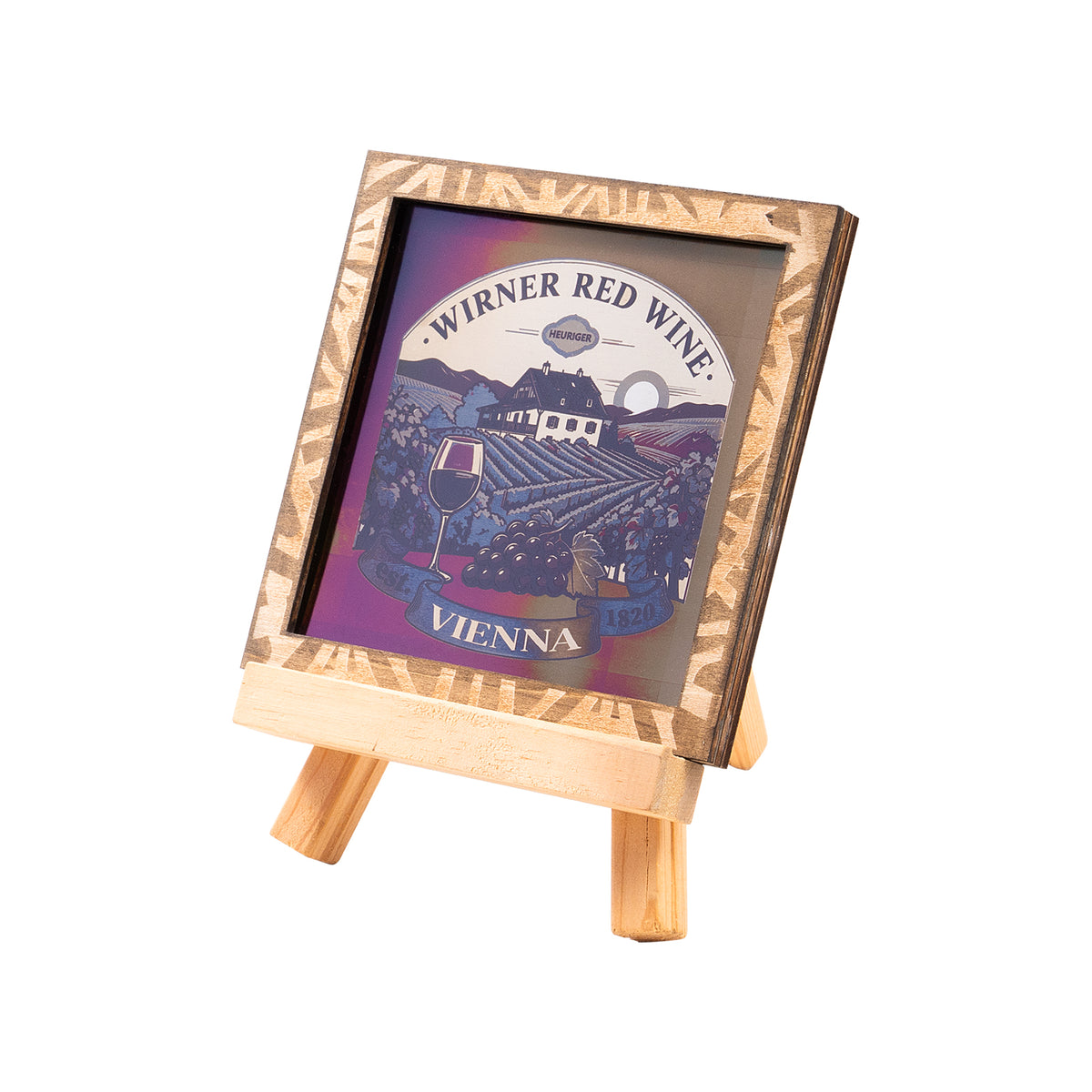 Wine Estate Coaster Color Engraving