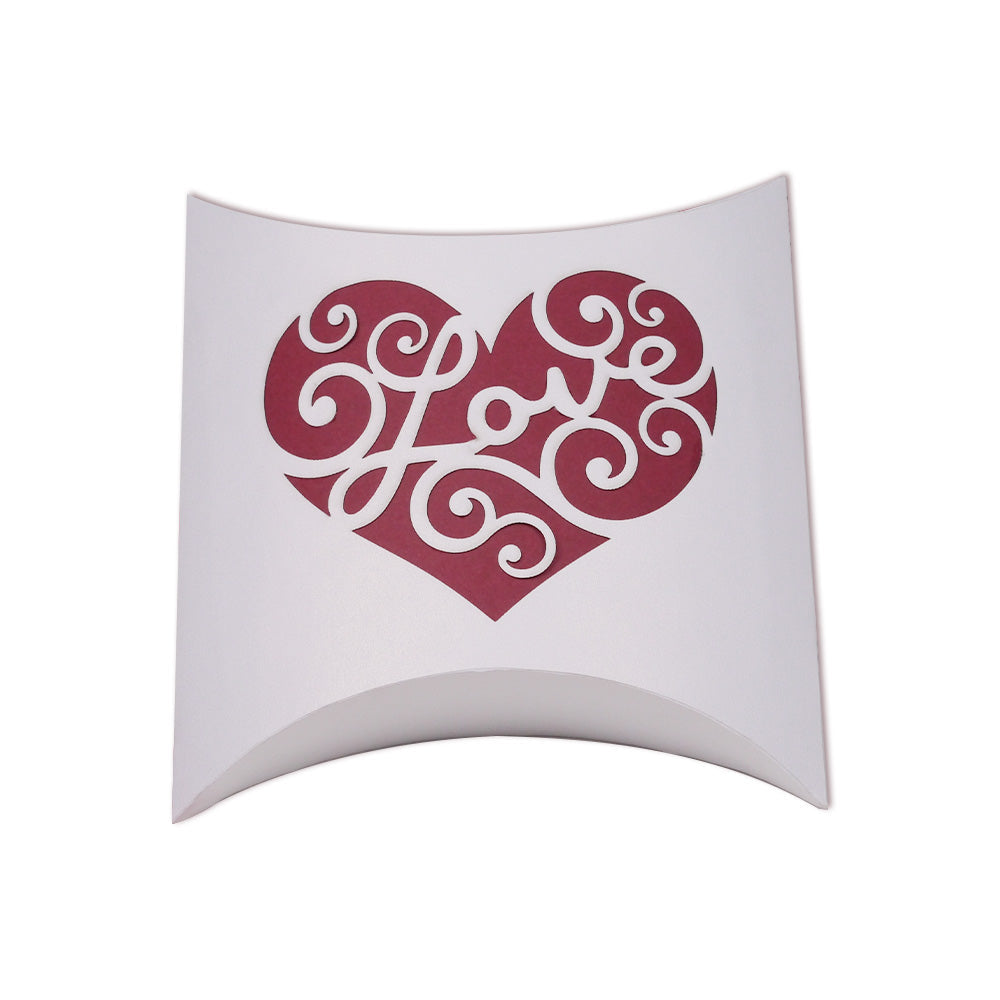 Card Stock Craft Paper Gift Box 04 - Papercut Heart with Love