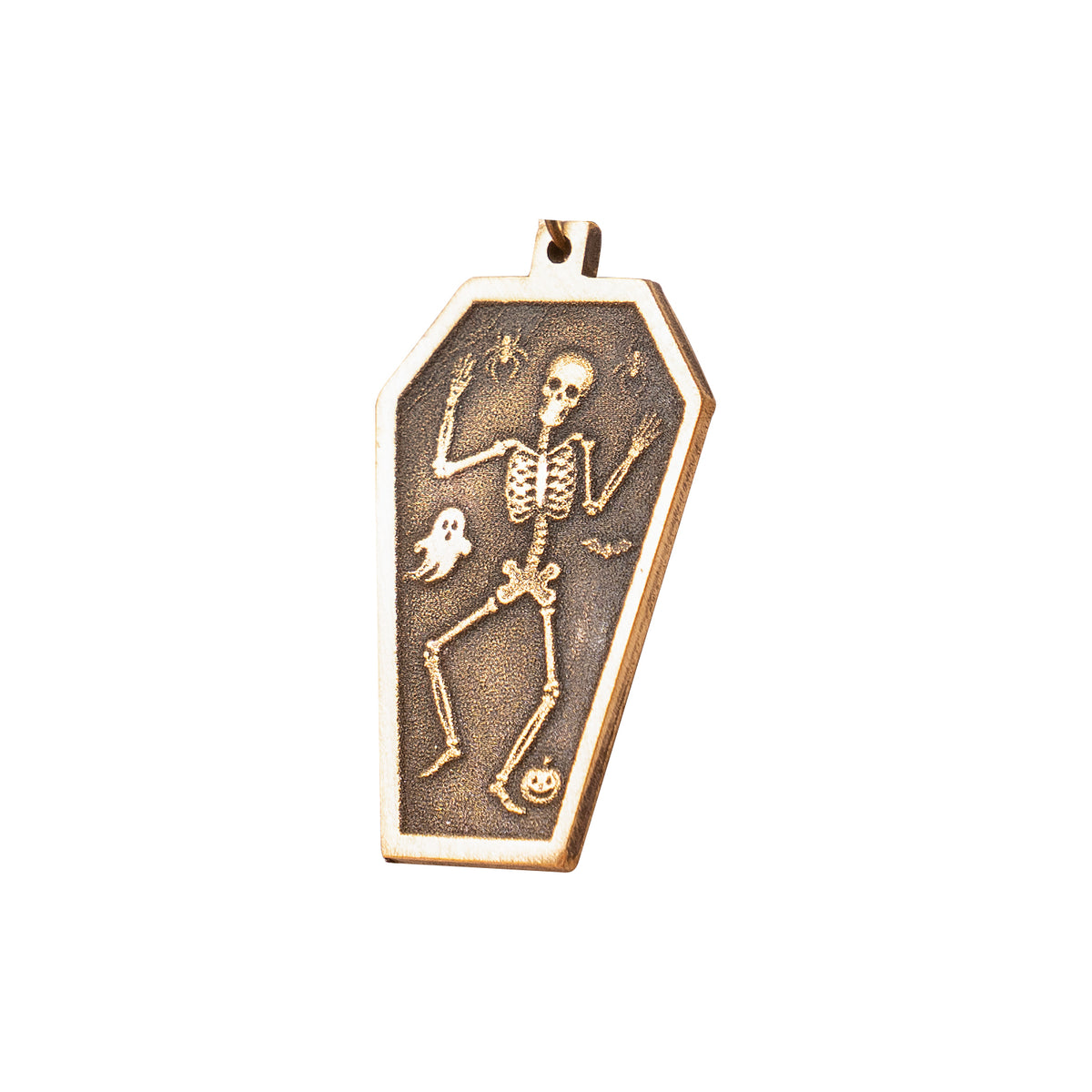 Halloween Skeleton-in-Coffin Pendant
