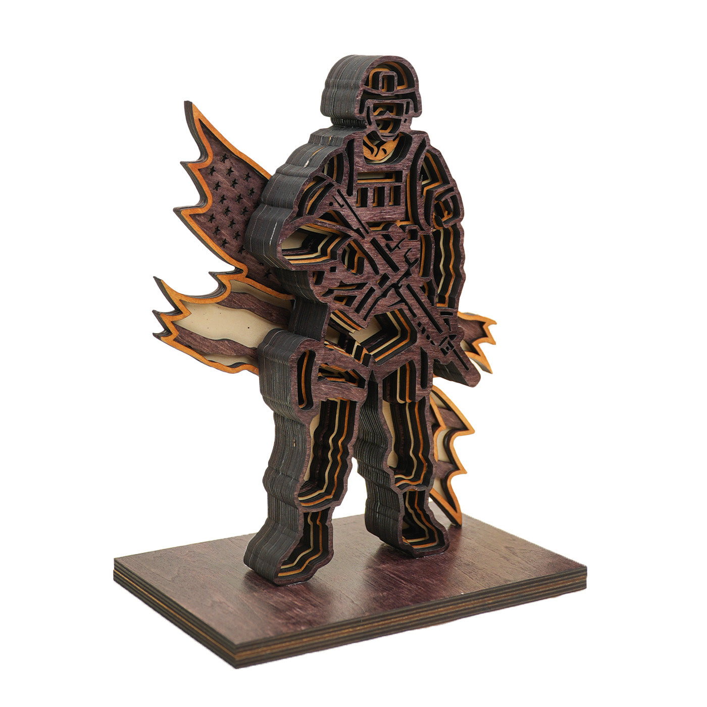 Independence Day Wooden Soldier Ornament