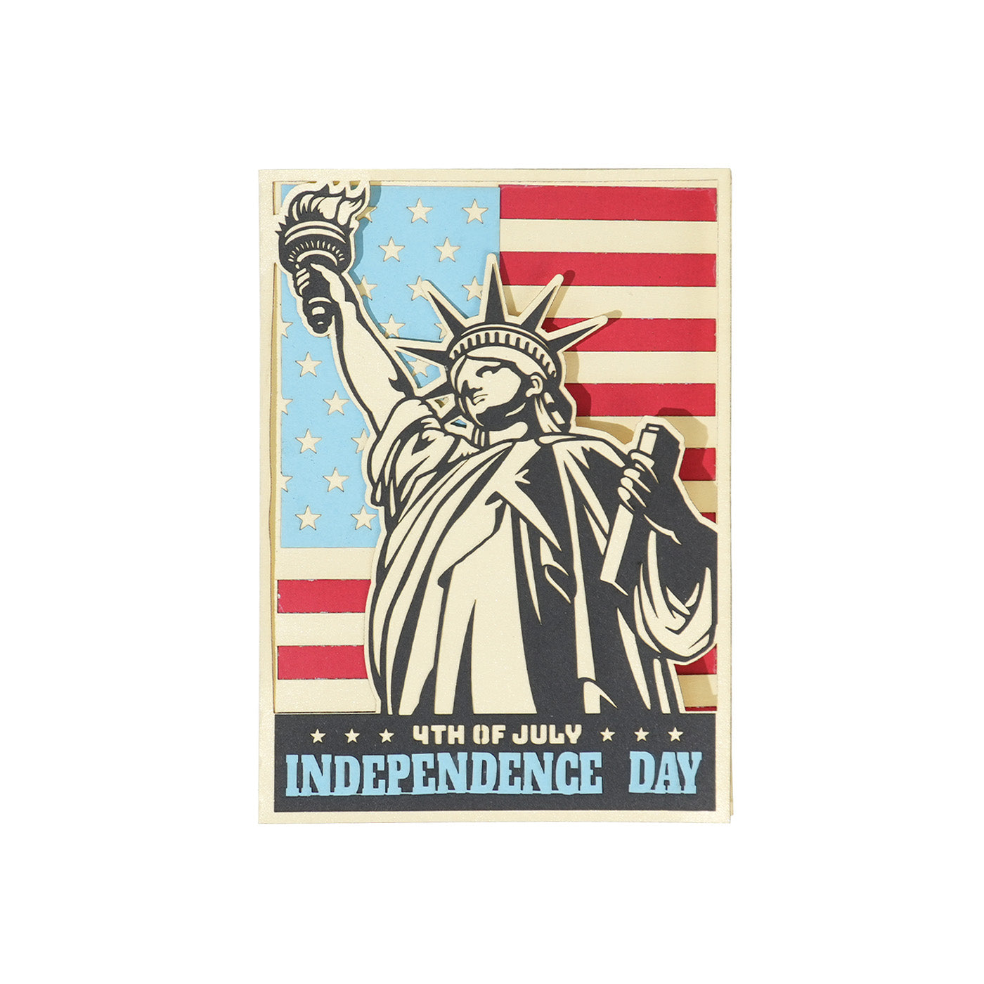 Independence Day Statue of Liberty greeting card