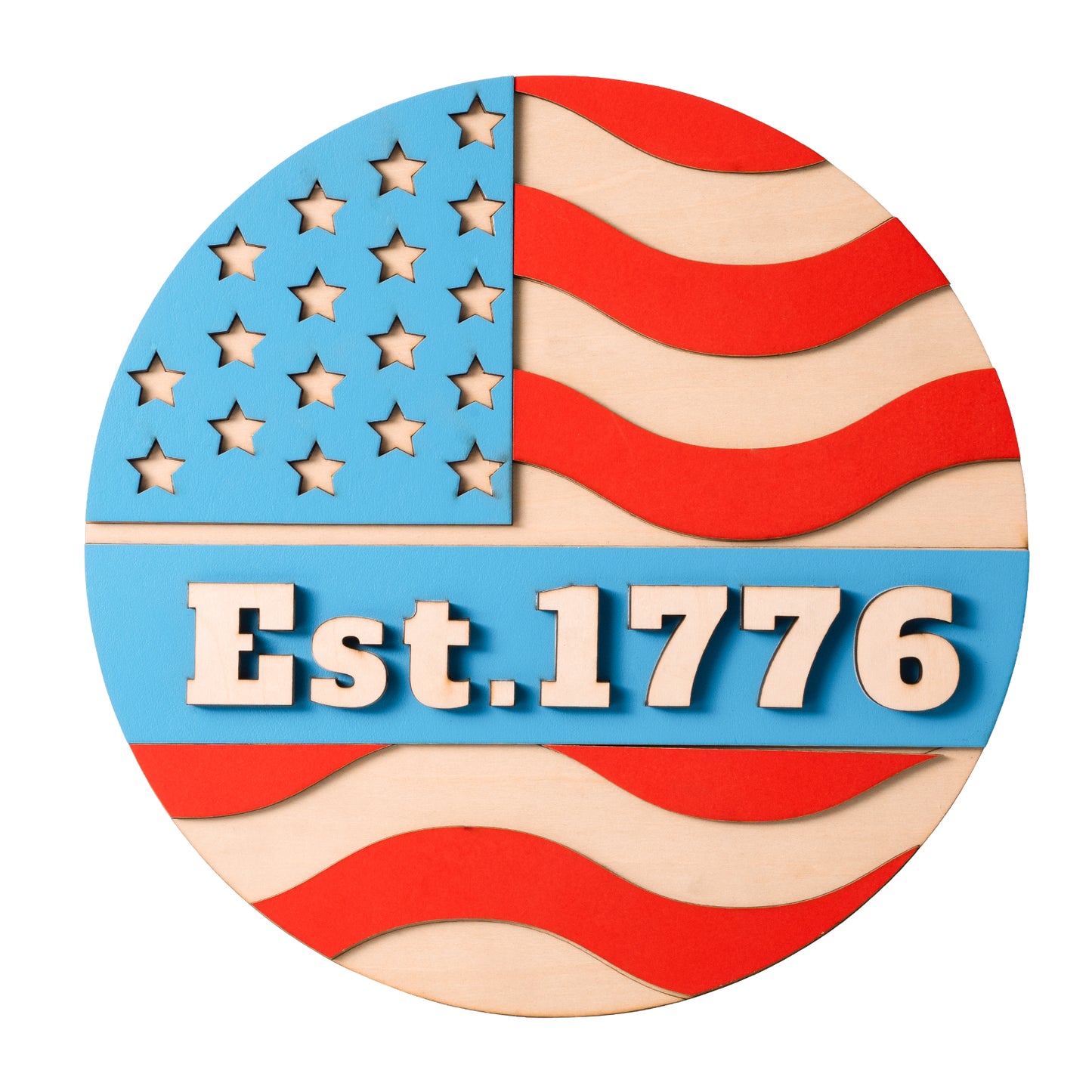 Independence Day flag wall art decoration