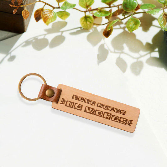 Love Needs No Words Keychain