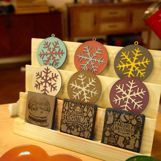 Snowflake Leather Ornament