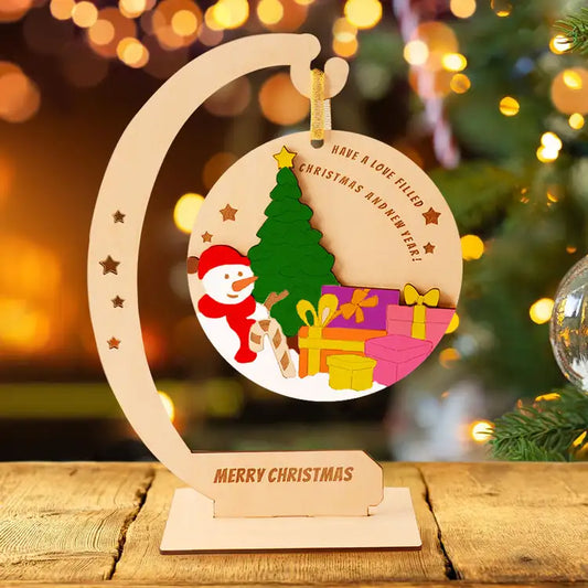 Glistening Christmas Disc Ornament